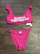 Sports Illustrated Hot Pink Bikini Swimsuit Set NWTS Size 10