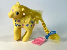 My Little Pony "Dancing Butterflies" Twice as Fancy Pegasus Comb Ribbon 1987 Vtg