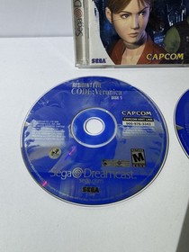 Sega Dreamcast White HKT-3020 Bundle Resident Evil Code Veronica Tested Working