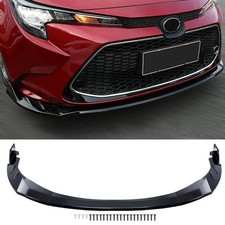 Front Bumper Lip Body Kit Spoiler For Toyota Corolla 2019 2022 Shiny Black Front Bumper Lip Body Kit Spoiler For Toyota Corolla 2019 2022 Shiny Black