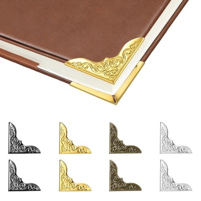 100pcs Metal Book Corner Protectors, 4 Assorted Colors Photo Corners Protecto...