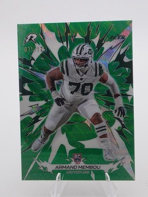 2025 Topps Resurgence Armand Membou Green Surge Refractor/ 175 Jets RC #172