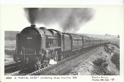 Cumbria Zug Postkarte - Ein ''Royal Scot'' Kletterform Steigung 1937 - 2358