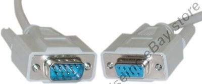 25ft DB9 pin Male-Female Extension Serial RS232 Straight Through Cable/Cord/Wire