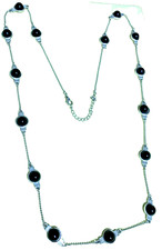 Kette silber - schwarz nickelfrei