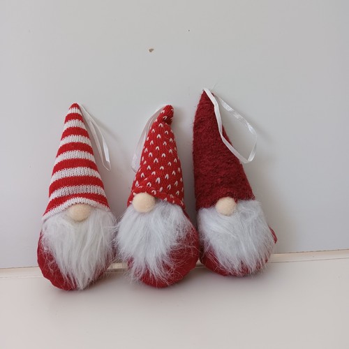 3 pz peluche gnomo appeso albero di Natale Gonk stock consegna gratuita - Foto 2 di 19