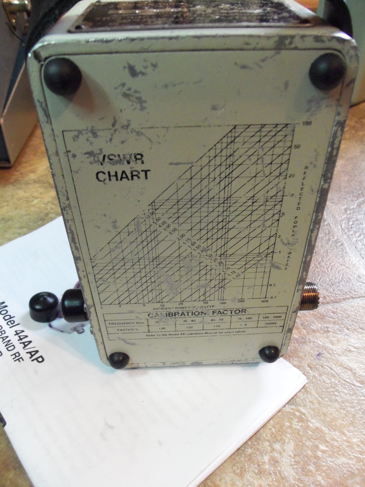 TELEWAVE 44A RF Thruline Wattmeter Watt Reading Meter / Nice