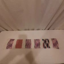 Handmade Little Girl Crochet Knit Scarf Multicolor Pink White Green