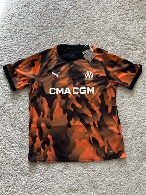 Olympique De Marseille Authentic 3rd Orange Jersey Puma Soccer XL