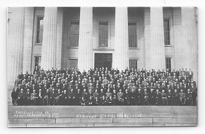 Rppc. VERMONT STATE LEGISLATURE, Montpellier  1910, E.C. Cutler,  REAL PHOTO