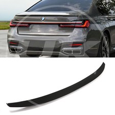 REAR SPOILER LIP BOOT WING ABS GLOSS BLACK FOR BMW 7 SERIES G11 G12 2016-2022