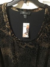 NEW Karen Kane Plus Size 2X Leopard Gold Dust Burnout Sheath Dress, Retail $154