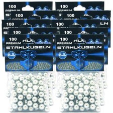 10 x Fritz-Cell 100 Stahlkugeln 8,0 mm BBs zinkbeschichtet, Rundkugeln