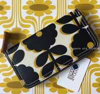 Genuine Orla Kiely Cutout Wildflower Bumblebee Big Zip Wallet Purse With Tag Genuine Orla Kiely Cutout Wildflower Bumblebee Big Zip Wallet Purse With Tag