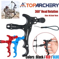 Compoundbogen 360&deg; Drehen 4 Finger Release Aids Metall Bogenschie&szlig;en Jagd