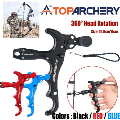 Compoundbogen 360° Drehen 4 Finger Release Aids Metall Bogenschießen Jagd