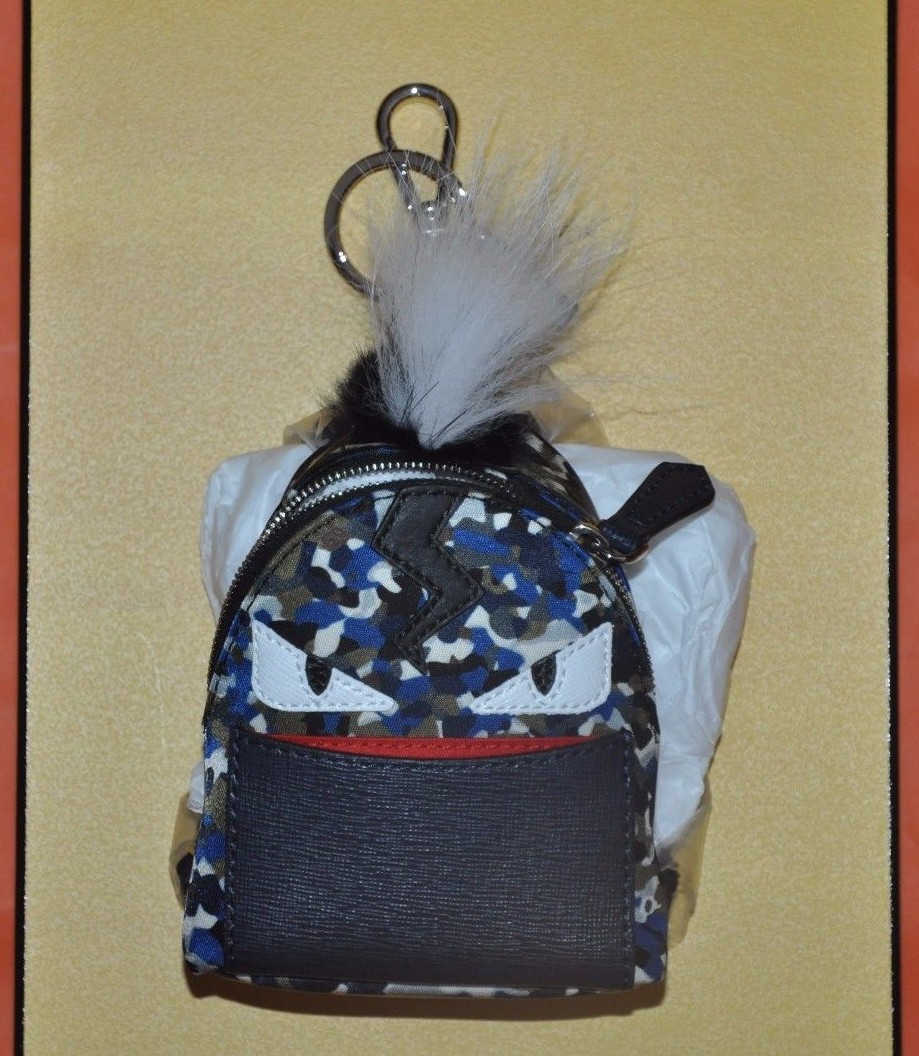 AUTHENTIC RUNWAY NEW FENDI MONSTER BACKPACK BAG BUGS CHARM  display picture 3