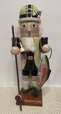 Christian Ulbricht Fisherman Santa Nutcracker German 12  X 6  Rare 1970s