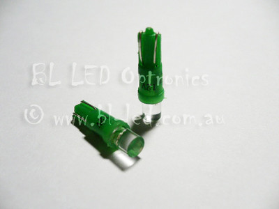 10x T5 74 24 Wedge Universal Green Flat Top LED Light Bulbs Dash Instrument HVAC