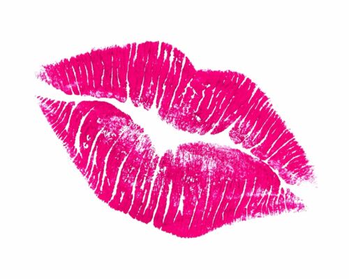 Pink Lips  T shirt Iron on Transfer 8x10 - 5x6 -3x3  - Picture 1 of 1