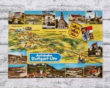 AK Autobahn Stuttgart Ulm Leonberg Echterdingen Kirchheim Postkarte Vintage alt