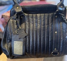 Suzy Smith Vintage Elegant Leather Black Handbag, VGC, original tags