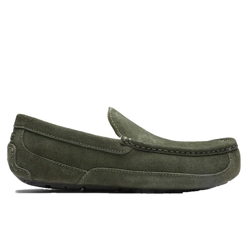 By James Souto´s Mens Slipper Slip on Flats Shoes Olive Green Suede Leather 10 By James Souto´s Mens Slipper Slip on Flats Shoes Olive  main image 4