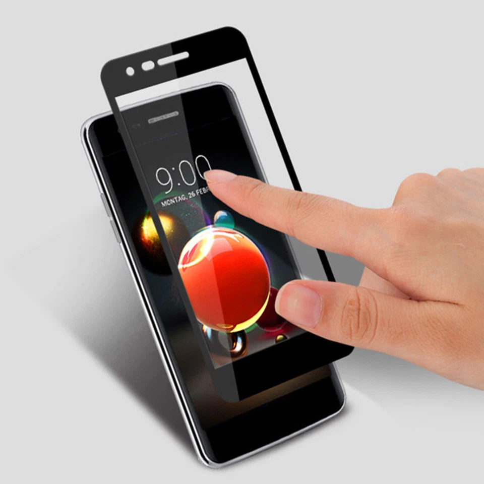 Película protectora de pantalla de vidrio templado completamente cubierta para LG K20 K11 Q8 Q7 Q6 Plus Foto 3 de 4