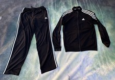 Adidas Men's Track Suit Jacket Size M - Pants Size L.