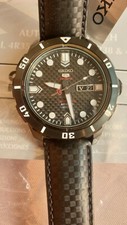SEIKO 5 Sports SRP721K1 Automatic Black Leather LIMITED Edition Watch Day Date 5