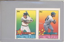 1989 Topps Stickerback Promo Panel Bobby Bonilla/Rickey Henderson/W.Weiss RARE