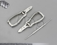 3 Pcs Professional Podiatry Ingrown Lock Cutter Chiropody Nail Care Nipper