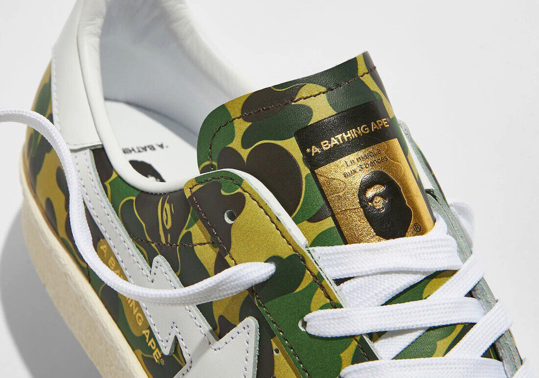 Adidas BAPE x Superstar 80s 'ABC Camo' GreenCamo/Cream GZ8981 Fashion Shoe