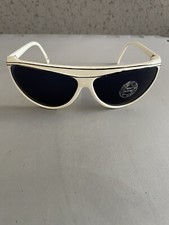 True Vintage 80  s White Sunglasses Rad Surfer Skater Punk New Wave Gas Station