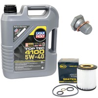 MotoröL ÖLfilter SH4792L 5W40 5Liter + ÖLablassschraube FüR BMW 5Er E60 E61