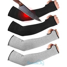 1/2Pair Sleeves Arm Protectors Level 5 Arm Protection Sleeves Safe Cut Resistant