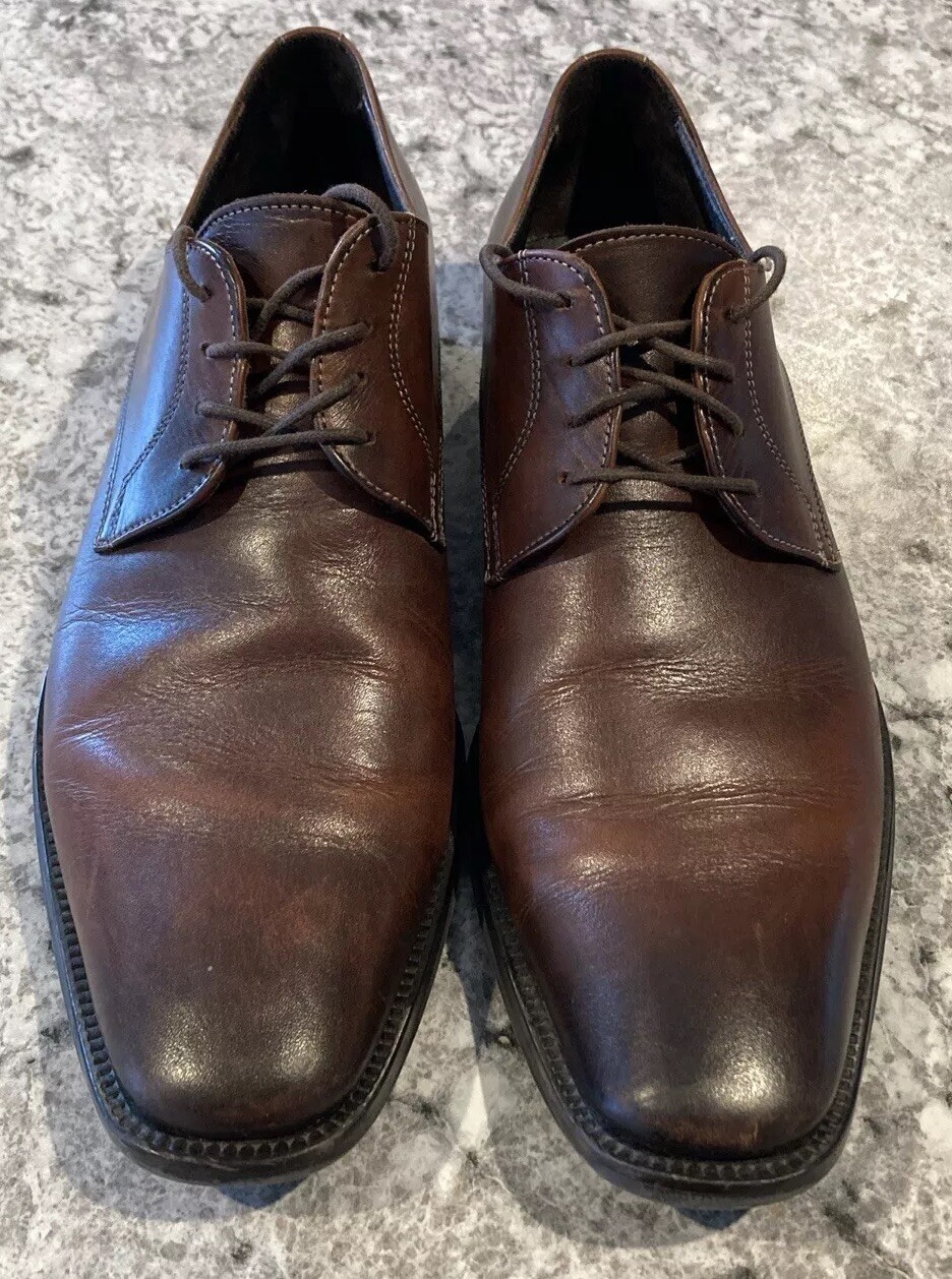 SAOLA To Boot scarpa elegante uomo Felix Oxford taglia 8 pelle marrone cognac Adam Derrick