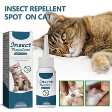 Gotas antipulgas ácaros para mascotas de 50 ml para perro gato cachorro tratamiento control de plagas pulgas