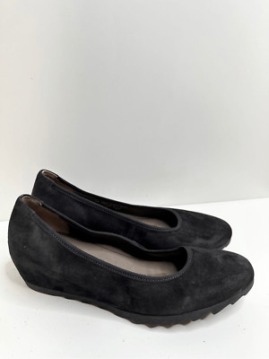 Garbor Sacchetto Womens Wedge Pump Slip On Shoes Black Suede Size 9.5 US 7.5UK