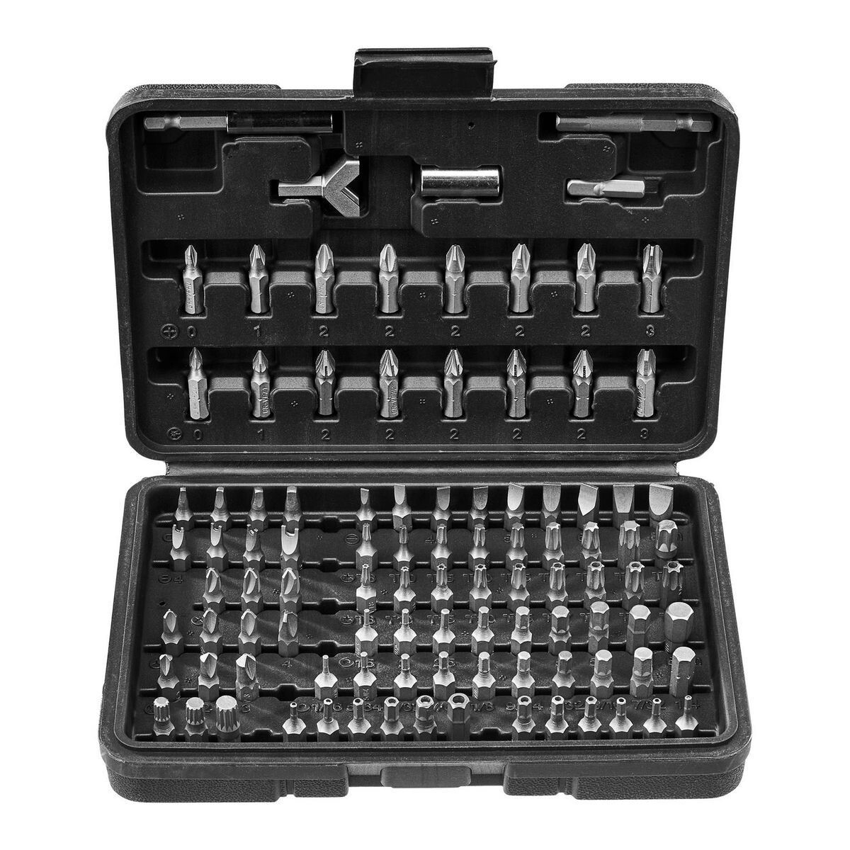 Warrior 100-Piece Security Bit Set w/Case Spline Hollow Star Hex
