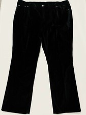 DG2 by Dianne Gilman Back Side Elastic Black Velvet Pants Women's Size 22W