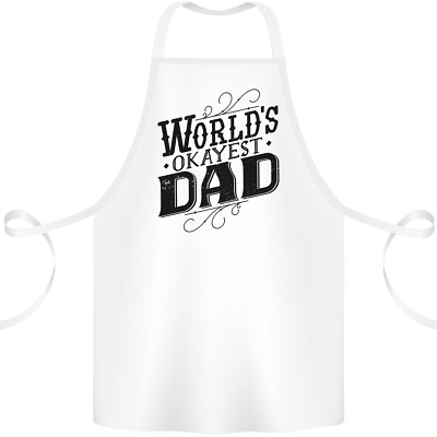 Worlds Okayest Dad lustige Vatertag Baumwollschürze 100% Bio