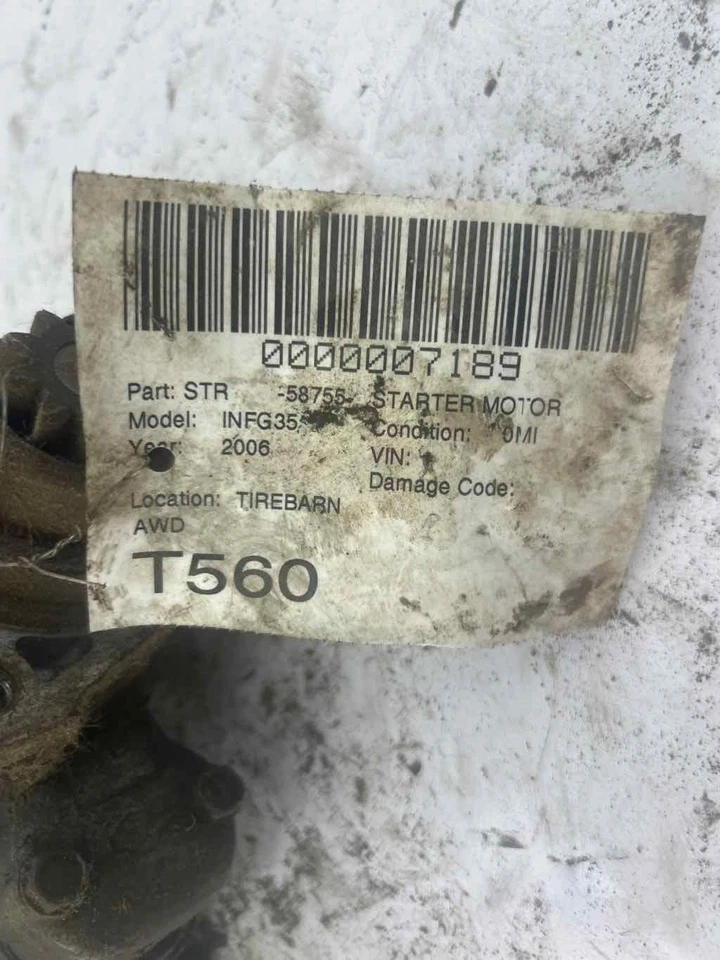 Fits 2004-2006 Infiniti G35 Starter Motor AWD 3.5L OEM#:23300CG00A — 第 2/3 张图片