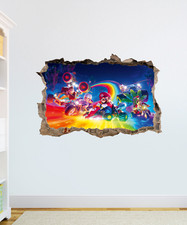 Mario Kart Hole in the Wall Sticker Art High Quality Bedroom Decal Print