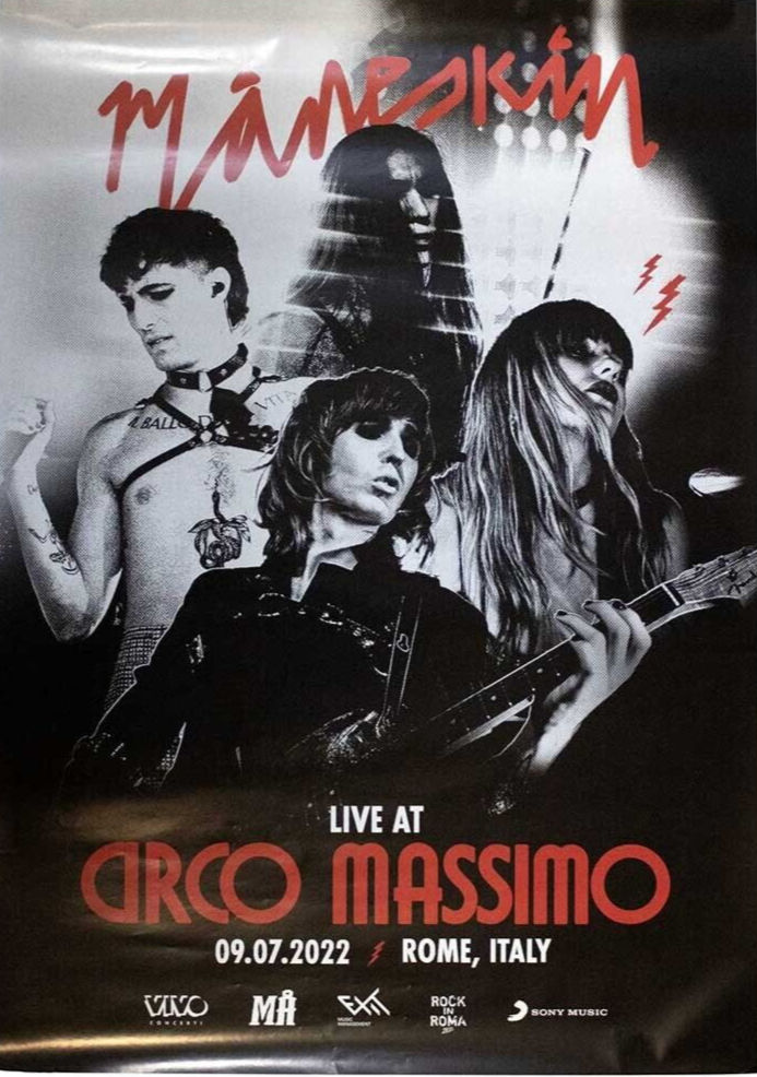 Måneskin LIVE AT CIRCO MASSIMO ポスター MANESKIN マネスキン - Live