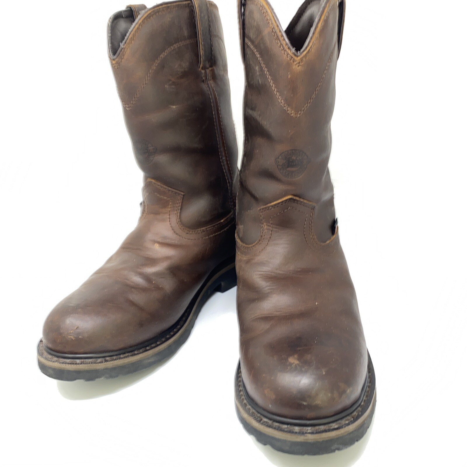 Justin+Original+Work+Boots+Men%27s+WK4980+Size+12D+Brown+Leather+Upper ...