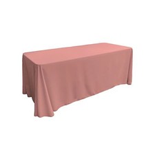 LA Linen Polyester Poplin Rectangular Tablecloth, 90 by 156-Inch. Made in USA