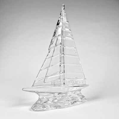 Waterford Crystal Yacht Sailboat 9 inch Perfect Sailing Ireland