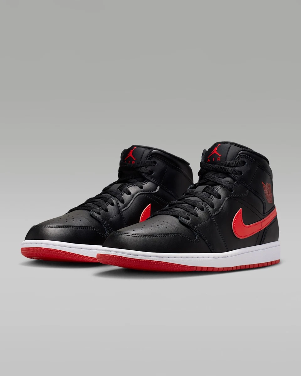 Preços baixos em Jordan 1 Mid Black Red | eBay