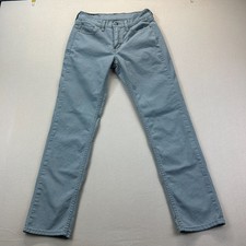 Levis 514 Jeans Mens 27x30 Grayish Blue Denim Straight Fit Stretch 00514-1784